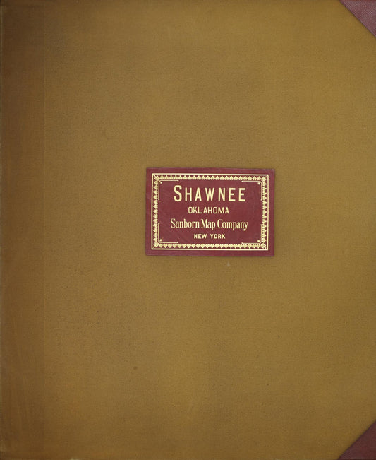 Sanborn Fire Insurance Map from Shawnee, Pottawatomie County, Oklahoma (1950), Sheet #0001 - Historic Sanborn Fire Insurance Map Print, vintage old map wall art, antique decor, genealogy gift, Oklahoma Oklahoma map