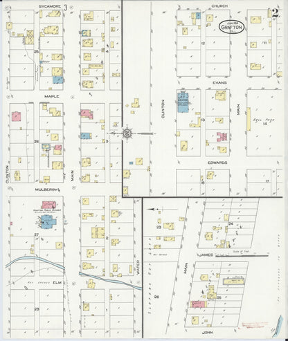 Sanborn Fire Insurance Map from Grafton, Jersey County, Illinois (1914), Sheet #0002 - Complete Map Set gallery image, historic Sanborn map, vintage wall art, Illinois Illinois