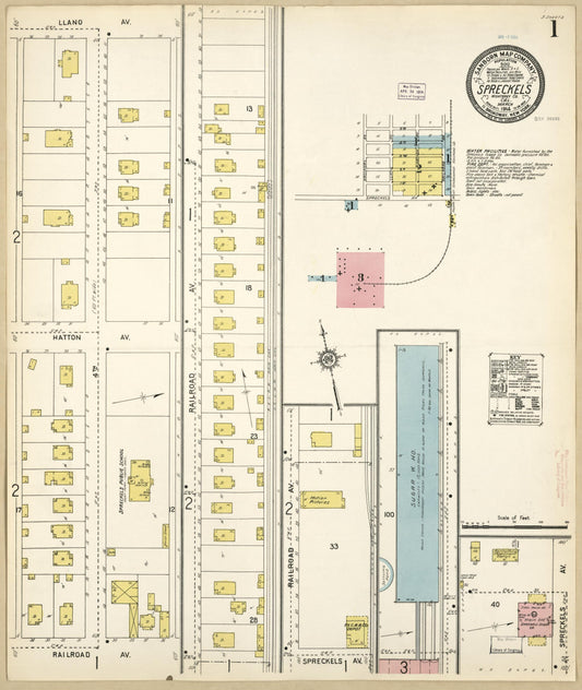 Sanborn Fire Insurance Map from Spreckels, Monterey County, California. (1914) – Historic Sanborn Fire Insurance Map Print