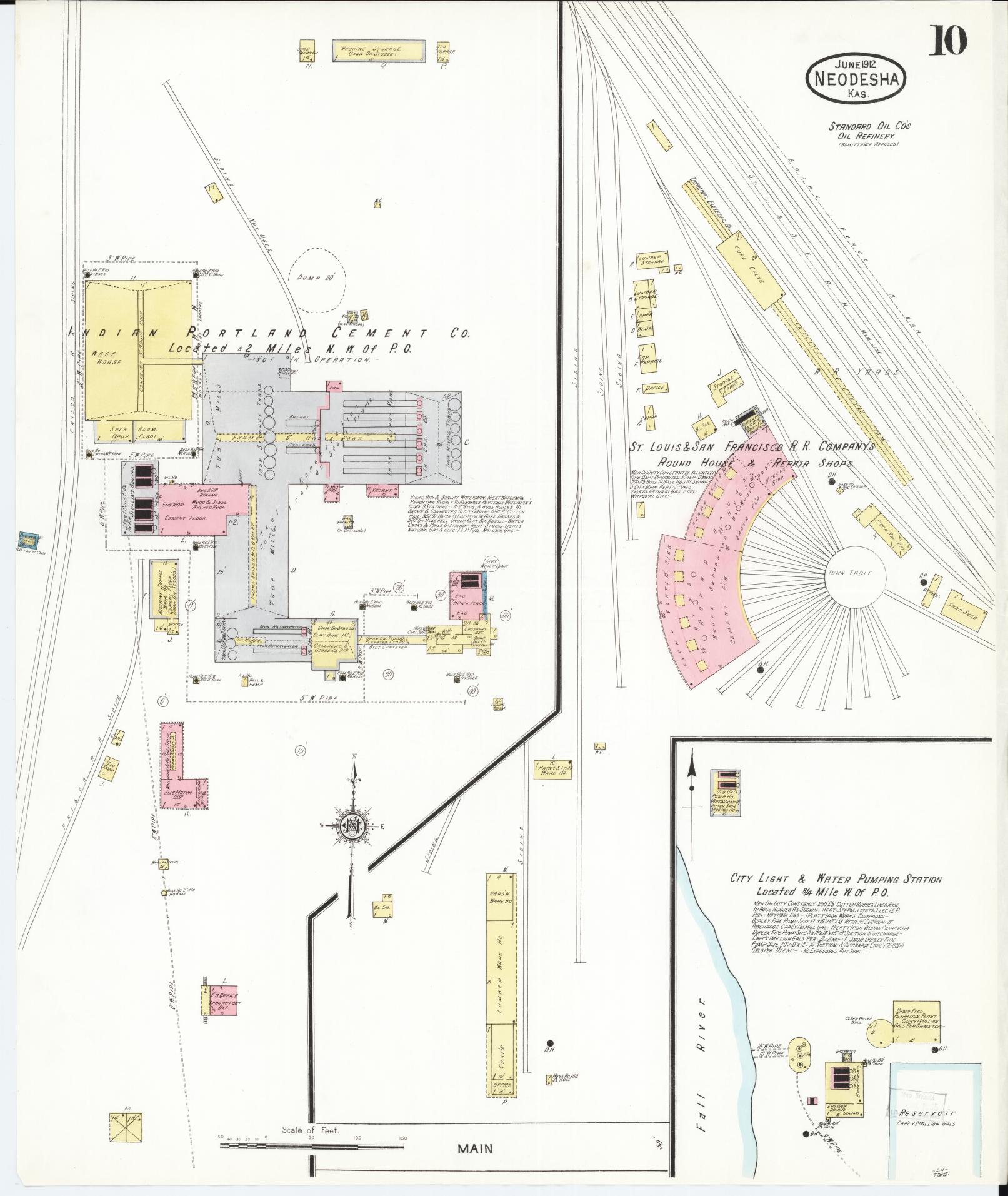 Sanborn Fire Insurance Map from Neodesha, Wilson County, Kansas (1912), Sheet #0010 - Complete Map Set gallery image, historic Sanborn map, vintage wall art, Kansas Kansas