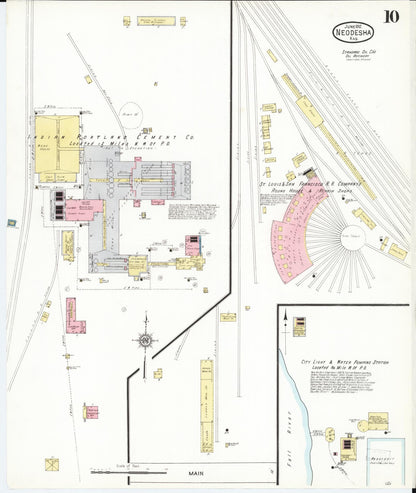 Sanborn Fire Insurance Map from Neodesha, Wilson County, Kansas (1912), Sheet #0010 - Complete Map Set gallery image, historic Sanborn map, vintage wall art, Kansas Kansas