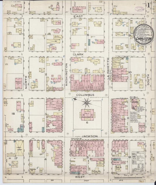 Sanborn Fire Insurance Map from Charleston, Coles County, Illinois. (1886) – Map View