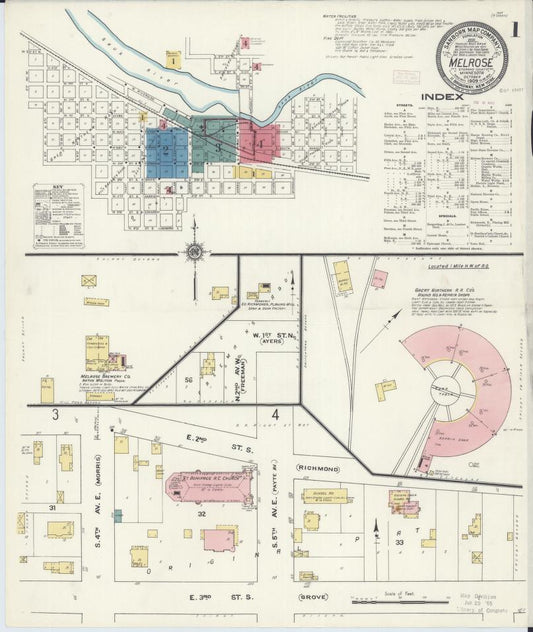 Sanborn Fire Insurance Map from Melrose, Stearns County, Minnesota. (1909) – Map View