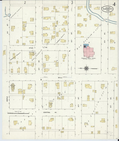 Sanborn Fire Insurance Map from Zumbrota, Goodhue County, Minnesota (1910), Sheet #0004 - Complete Map Set gallery image, historic Sanborn map, vintage wall art, Minnesota Minnesota