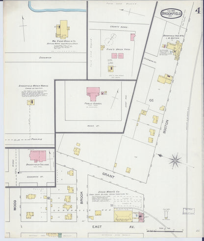 Sanborn Fire Insurance Map from Brookfield, Linn County, Missouri (1893), Sheet #0004 - Complete Map Set gallery image, historic Sanborn map, vintage wall art, Missouri Missouri
