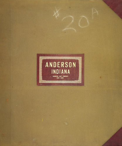 Sanborn Fire Insurance Map from Anderson, Madison County, Indiana (1950), Sheet #0001 - Historic Sanborn Fire Insurance Map Print, vintage old map wall art, antique decor, genealogy gift, Indiana Indiana map