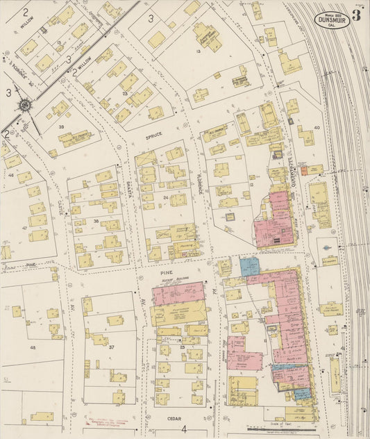 Sanborn Fire Insurance Map from Dunsmuir, Siskiyou County, California (1920), Sheet #0003 - Historic Sanborn Fire Insurance Map Print, vintage old map wall art, antique decor, genealogy gift, California California map