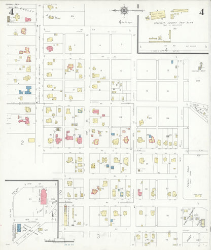 Sanborn Fire Insurance Map from Ozona, Crockett County, Texas (1941), Sheet #0004 - Complete Map Set gallery image, historic Sanborn map, vintage wall art, Texas Texas