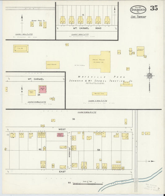 Sanborn Fire Insurance Map from Shamokin, Northumberland County, Pennsylvania (1913), Sheet #0035 - Historic Sanborn Fire Insurance Map Print, vintage old map wall art, antique decor, genealogy gift, Pennsylvania Pennsylvania map