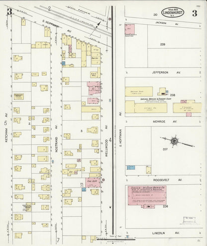 Sanborn Fire Insurance Map from Lindenhurst, Suffolk County, New York (1925), Sheet #0003 - Complete Map Set gallery image, historic Sanborn map, vintage wall art, New York New York