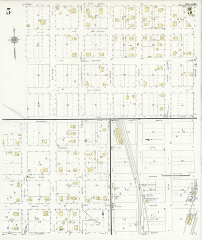 Sanborn Fire Insurance Map from Henrietta, Clay County, Texas (1934), Sheet #0005 - Complete Map Set gallery image, historic Sanborn map, vintage wall art, Texas Texas