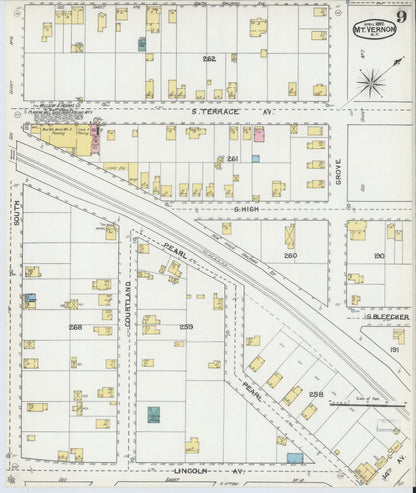 Sanborn Fire Insurance Map from Mount Vernon, Westchester County, New York (1892), Sheet #0009 - Complete Map Set gallery image, historic Sanborn map, vintage wall art, New York New York