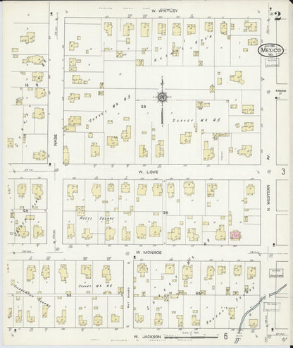 Sanborn Fire Insurance Map from Mexico, Audrain County, Missouri (1914), Sheet #0002 - Historic Sanborn Fire Insurance Map Print, vintage old map wall art, antique decor, genealogy gift, Missouri Missouri map