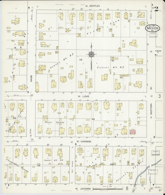 Sanborn Fire Insurance Map from Mexico, Audrain County, Missouri (1914), Sheet #0002 - Historic Sanborn Fire Insurance Map Print, vintage old map wall art, antique decor, genealogy gift, Missouri Missouri map