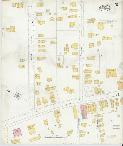 Sanborn Fire Insurance Map from Portville, Cattaraugus County, New York (1904), Sheet #0002 - Complete Map Set gallery image, historic Sanborn map, vintage wall art, New York New York