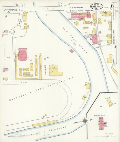 Sanborn Fire Insurance Map from Brookville, Jefferson County, Pennsylvania (1921), Sheet #0006 - Complete Map Set gallery image, historic Sanborn map, vintage wall art, Pennsylvania Pennsylvania