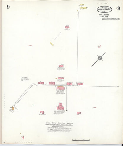 Sanborn Fire Insurance Map from American Fork, Utah County, Utah (1938), Sheet #0009 - Complete Map Set gallery image, historic Sanborn map, vintage wall art, American Fork Utah