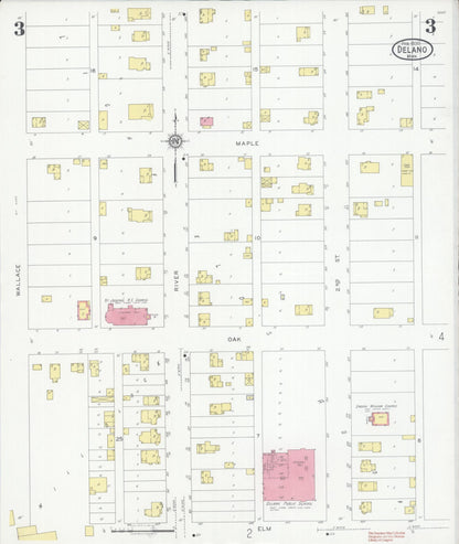 Sanborn Fire Insurance Map from Delano, Wright County, Minnesota (1930), Sheet #0003 - Historic Sanborn Fire Insurance Map Print, vintage old map wall art, antique decor, genealogy gift, Minnesota Minnesota map