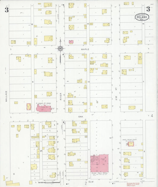 Sanborn Fire Insurance Map from Delano, Wright County, Minnesota (1930), Sheet #0003 - Historic Sanborn Fire Insurance Map Print, vintage old map wall art, antique decor, genealogy gift, Minnesota Minnesota map