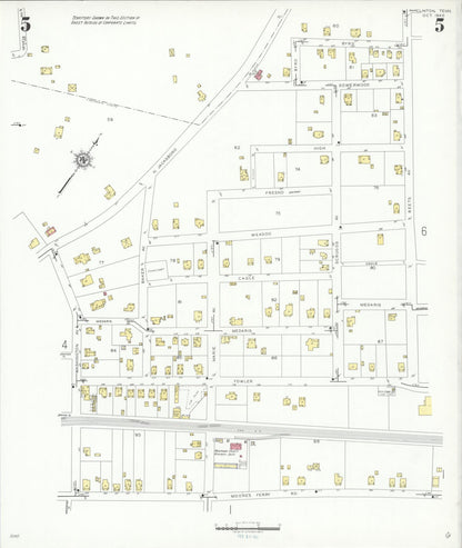 Sanborn Fire Insurance Map from Clinton, Anderson County, Tennessee (1940), Sheet #0005 - Complete Map Set gallery image, historic Sanborn map, vintage wall art, Tennessee Tennessee