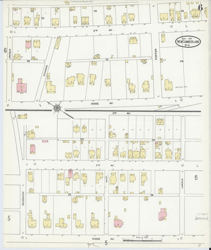 Sanborn Fire Insurance Map from New Cumberland, Hancock County, West Virginia (1910), Sheet #0006 - Complete Map Set gallery image, historic Sanborn map, vintage wall art, West Virginia West Virginia