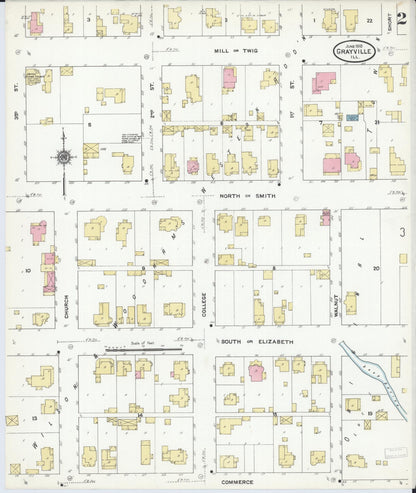 Sanborn Fire Insurance Map from Grayville, White And Edwards Counties, Illinois (1910), Sheet #0002 - Complete Map Set gallery image, historic Sanborn map, vintage wall art, Illinois Illinois