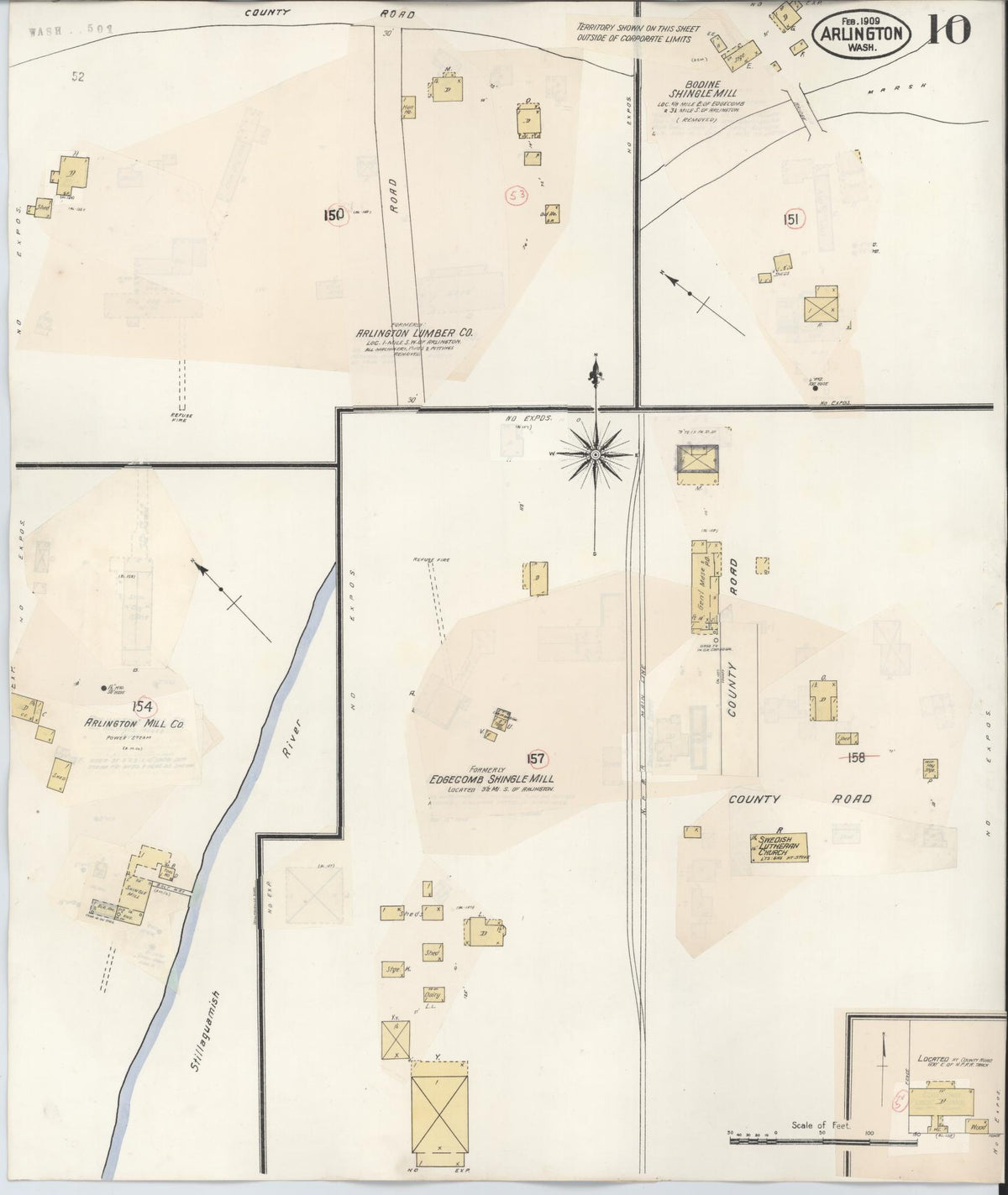 Sanborn Fire Insurance Map from Arlington, Snohomish County, Washington (1940), Sheet #0010 - Complete Map Set gallery image, historic Sanborn map, vintage wall art, Washington Washington