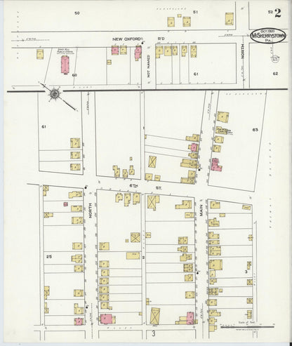 Sanborn Fire Insurance Map from McSherrystown, Adams County, Pennsylvania (1920), Sheet #0002 - Complete Map Set gallery image, historic Sanborn map, vintage wall art, Pennsylvania Pennsylvania