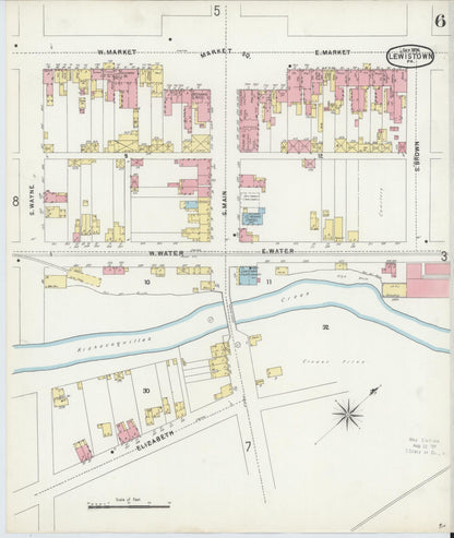 Sanborn Fire Insurance Map from Lewistown, Mifflin County, Pennsylvania (1896), Sheet #0006 - Complete Map Set gallery image, historic Sanborn map, vintage wall art, Pennsylvania Pennsylvania