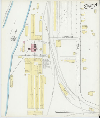 Sanborn Fire Insurance Map from Ridgway, Elk County, Pennsylvania (1892), Sheet #0004 - Historic Sanborn Fire Insurance Map Print, vintage old map wall art, antique decor, genealogy gift, Pennsylvania Pennsylvania map
