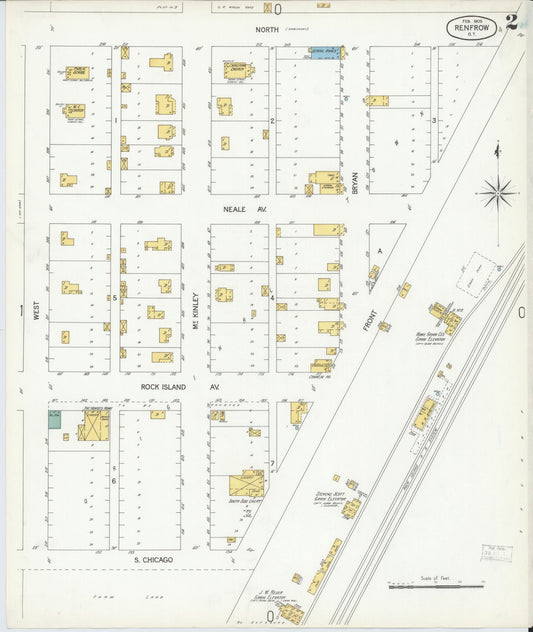 Sanborn Fire Insurance Map from Renfrow, Grant County, Oklahoma (1905), Sheet #0002 - Historic Sanborn Fire Insurance Map Print, vintage old map wall art, antique decor, genealogy gift, Oklahoma Oklahoma map