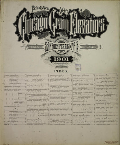 Sanborn Fire Insurance Map from Chicago, Cook County, Illinois (Unknown), Sheet #0001 - Historic Sanborn Fire Insurance Map Print, vintage old map wall art, antique decor, genealogy gift, Illinois Illinois map