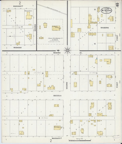 Sanborn Fire Insurance Map from Minooka, Grundy County, Illinois (1898), Sheet #0002 - Complete Map Set gallery image, historic Sanborn map, vintage wall art, Illinois Illinois