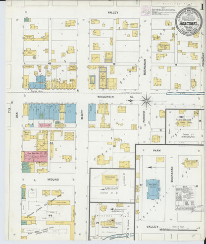 Sanborn Fire Insurance Map from Boscobel, Grant County, Wisconsin (1904), Sheet #0001 - Complete Map Set gallery image, historic Sanborn map, vintage wall art, Wisconsin Wisconsin