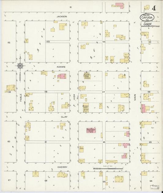 Sanborn Fire Insurance Map from Cayuga, Vermillion County, Indiana (1913), Sheet #0004 - Historic Sanborn Fire Insurance Map Print, vintage old map wall art, antique decor, genealogy gift, Indiana Indiana map