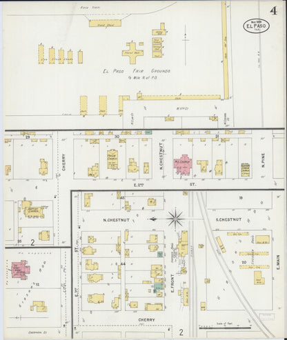 Sanborn Fire Insurance Map from El Paso, Woodford County, Illinois (1898), Sheet #0004 - Complete Map Set gallery image, historic Sanborn map, vintage wall art, Illinois Illinois