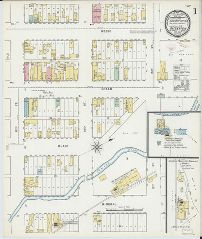 Sanborn Fire Insurance Map from Silverton, San Juan County, Colorado (1895), Sheet #0001 - Complete Map Set gallery image, historic Sanborn map, vintage wall art, Colorado Colorado