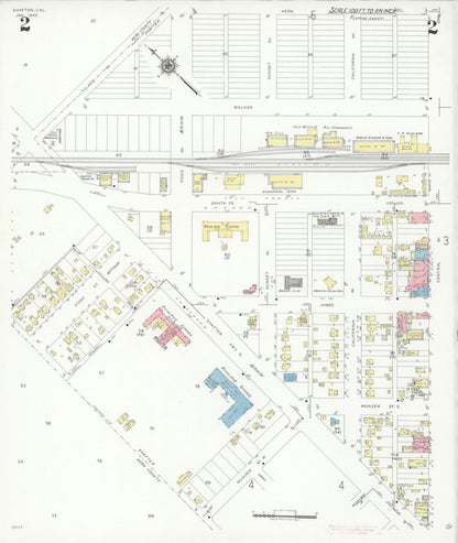 Sanborn Fire Insurance Map from Shafter, Kern County, California (1940), Sheet #0002 - Complete Map Set gallery image, historic Sanborn map, vintage wall art, California California
