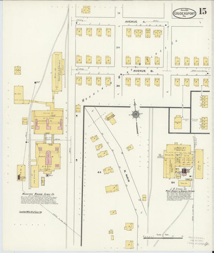 Sanborn Fire Insurance Map from Coudersport, Potter County, Pennsylvania (1911), Sheet #0015 - Historic Sanborn Fire Insurance Map Print, vintage old map wall art, antique decor, genealogy gift, Pennsylvania Pennsylvania map