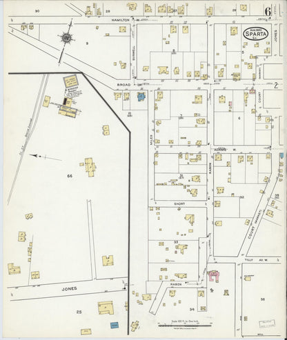 Sanborn Fire Insurance Map from Sparta, Hancock County, Georgia (1920), Sheet #0006 - Complete Map Set gallery image, historic Sanborn map, vintage wall art, Georgia Georgia