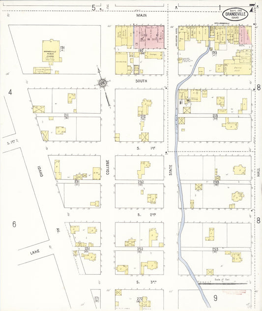 Sanborn Fire Insurance Map from Grangeville, Idaho County, Idaho (1910), Sheet #0007 - Historic Sanborn Fire Insurance Map Print, vintage old map wall art, antique decor, genealogy gift, Grangeville Idaho map