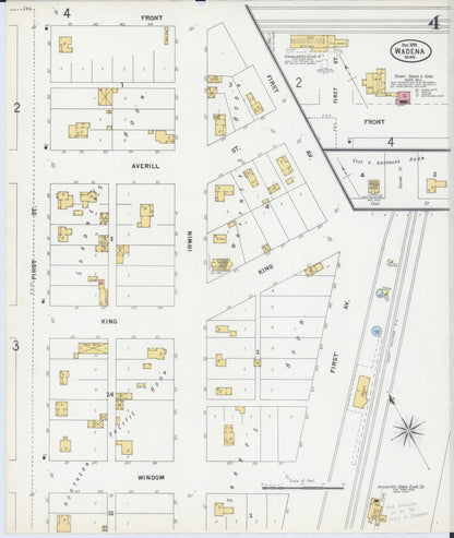 Sanborn Fire Insurance Map from Wadena, Wadena County, Minnesota (1899), Sheet #0004 - Complete Map Set gallery image, historic Sanborn map, vintage wall art, Minnesota Minnesota