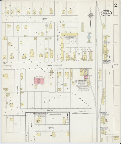 Sanborn Fire Insurance Map from Amboy, Blue Earth County, Minnesota (1914), Sheet #0002 - Historic Sanborn Fire Insurance Map Print, vintage old map wall art, antique decor, genealogy gift, Minnesota Minnesota map