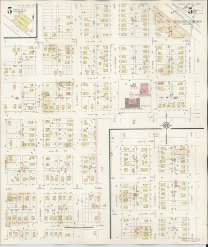 Sanborn Fire Insurance Map from Eagle Grove, Wright County, Iowa (1941), Sheet #0005 - Historic Sanborn Fire Insurance Map Print