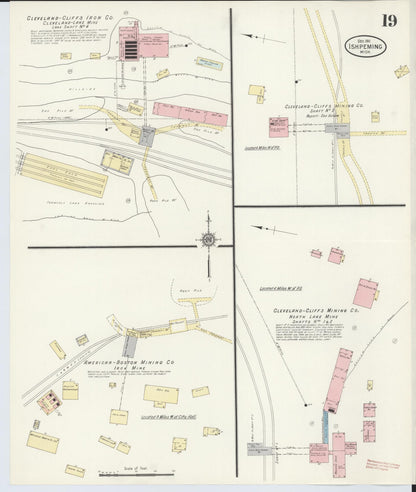 Sanborn Fire Insurance Map from Ishpeming, Marquette County, Michigan (1911), Sheet #0019 - Historic Sanborn Fire Insurance Map Print, vintage old map wall art, antique decor, genealogy gift, Michigan Michigan map