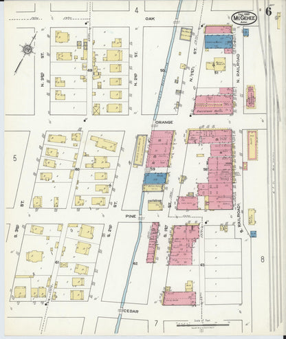 Sanborn Fire Insurance Map from McGehee, Desha County, Arkansas (1920), Sheet #0006 - Complete Map Set gallery image, historic Sanborn map, vintage wall art, Arkansas Arkansas