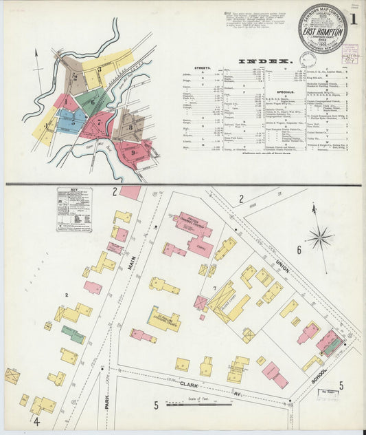 Sanborn Fire Insurance Map from East Hampton, Hampshire County, Massachusetts. (1902) – Historic Sanborn Fire Insurance Map Print