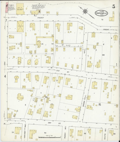 Sanborn Fire Insurance Map from Dardanelle, Yell County, Arkansas (1914), Sheet #0005 - Complete Map Set gallery image, historic Sanborn map, vintage wall art, Arkansas Arkansas