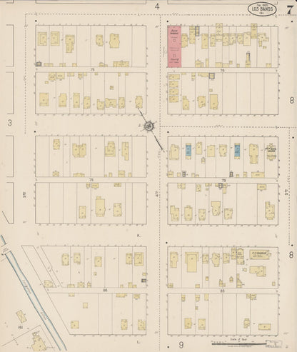 Sanborn Fire Insurance Map from Los Banos, Merced County, California (1920), Sheet #0007 - Complete Map Set gallery image, historic Sanborn map, vintage wall art, California California