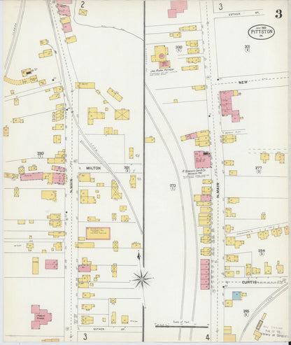 Sanborn Fire Insurance Map from Pittston, Luzerne County, Pennsylvania (1903), Sheet #0003 - Historic Sanborn Fire Insurance Map Print, vintage old map wall art, antique decor, genealogy gift, Pennsylvania Pennsylvania map
